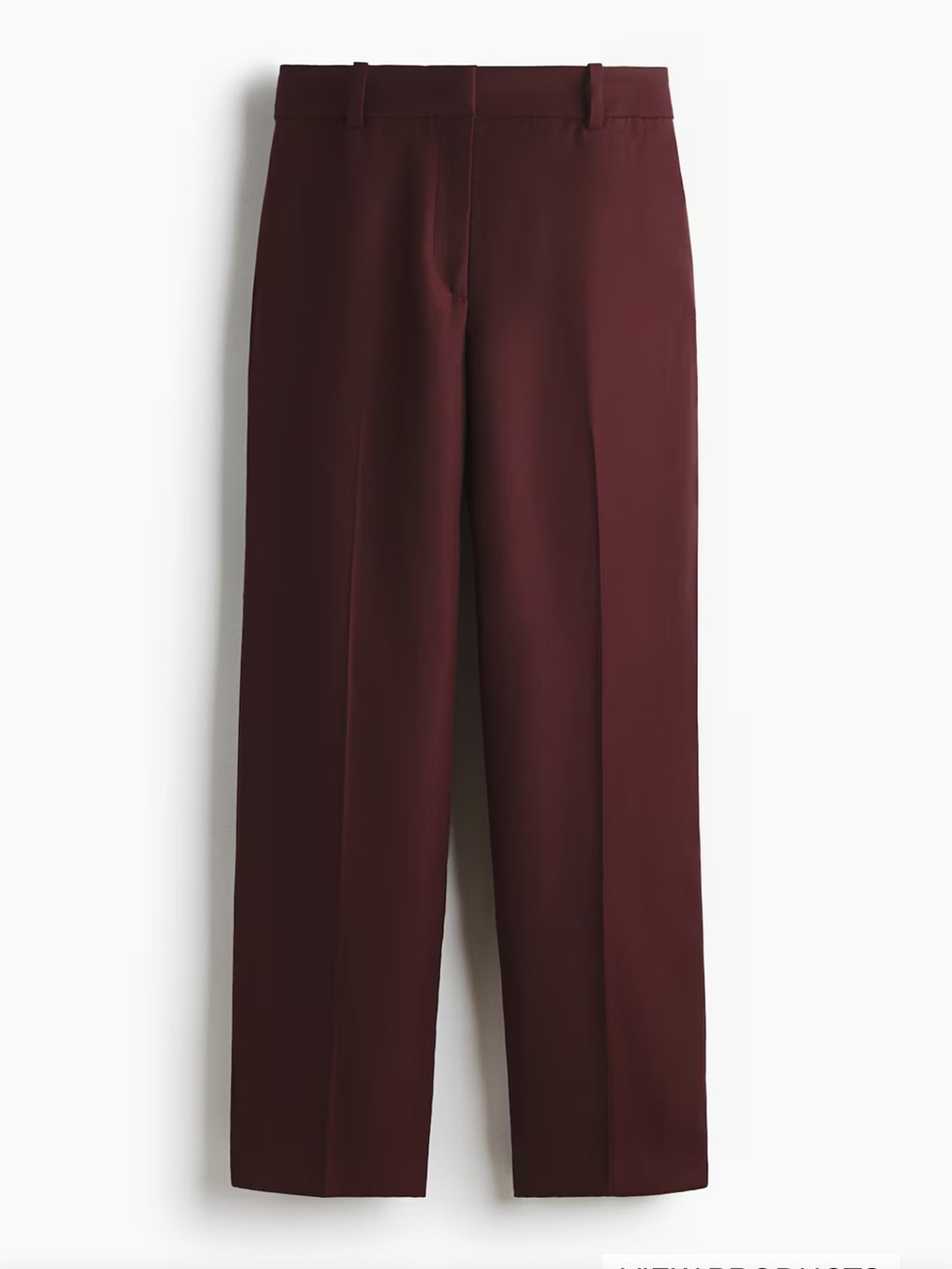 H&M Women’s Tailored Wide-Leg Pants - Burgundy